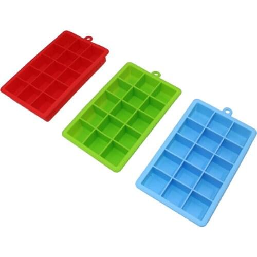 1PC Hot Large Ice Cube maker Tray Pudding Silicone Mold 15-Cavity Ice Maker Household Use Kitchen Accessories