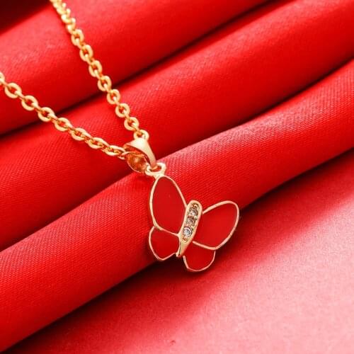 Gligli Small Necklaces For Women/Girl Gold Color Pendant Thin Chain Jewelry Ladies Festival Gift