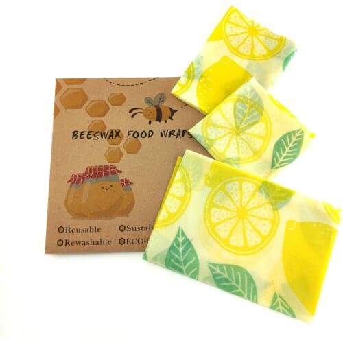 Beeswax Food Wrap Reusable Eco Friendly Food Wrap Organic Natural Plastic Free Sustainable Fruit Storage Pouch organic wrap