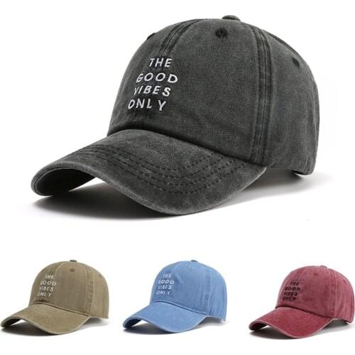 Men Women Baseball Hat Pure Color With Text Embroidery Cap Small Holes Retro Fashion Trend Personalized Shading Hat