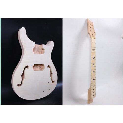 Diy Set Electric Guitar Body+Neck Mahogany 22Fret 25.5INCH Unfinished