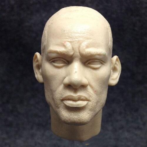 Unpainted 1/6 Scale Will Smith Head Sculpt Carved Accessory Model for 12 inches Action Figure Body