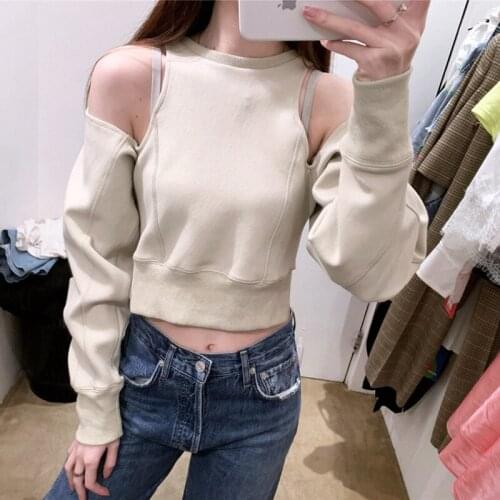 2021 New Autumn High Quality Women Sweatshirt Solid Color Loose Ladies Pullovers Fashion Casual Elegant Female Sweatshirt T657