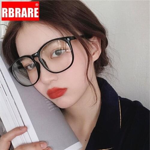 RBRARE Oversized Glasses Frame Women Anti Blue Light Glasses Frame Flat Mirror Glasses Frame Women/Men Gafas De Trabajo Hombre