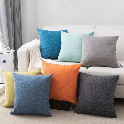 Solid Sofa Cushion Cover 30x50/40x40/45x45/40x60/50x50cm Decorative Throw Pillow Case Cover For Car Seat Chair Decor Pillowcase