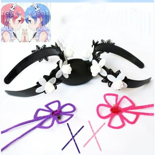 Re:Life In A Different World From Zero Cosplay Headpiece Ram Rem Headband Headwear Accessories Prop Gift