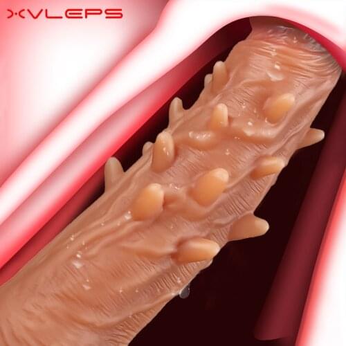 Xvleps Silicone Realistic Dildo for Women Huge Suction Penis Fake Dick Females Masturbation Toys Couple Sexual Adult Sex Machine