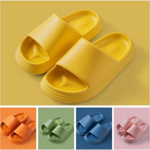 Slippers Women Kids Boys Girls Thicken Summer Platform Eva Slide Sandals Unisex Family Men Ladies Indoor Bathroom Anti-slip Shoe