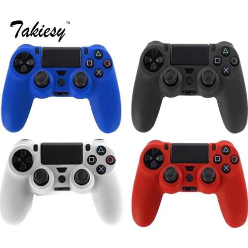 Takiesy 5 colors 10PCS Silicone Gel Rubber Case Skin Grip Cover For Playstation 4 PS4 Controller
