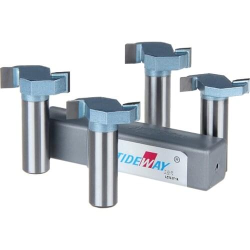 T Type 1/4*1/2 SHK Slotting Cutter CNC Woodwork Router Bit Cutter Slot Edge Trimming Carving Tool Tideway HUHAO