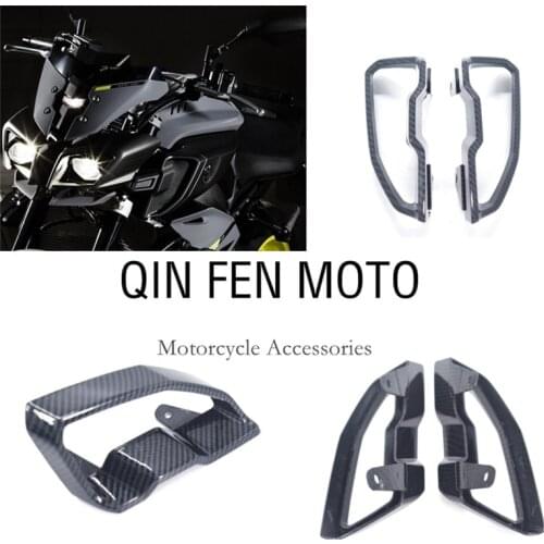 Carbon fiber paint Ram Air Intake Covers Panels Fairings Fit For Yamaha MT-10 MT10 2015-2018