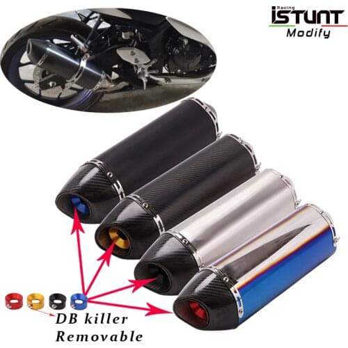 51mm Universal Motorcycle Exhaust Modified Escape Carbon Fiber Muffler DB Killer For Honda CBR1000RR Ninja400 R1 R3 Z900 MT09