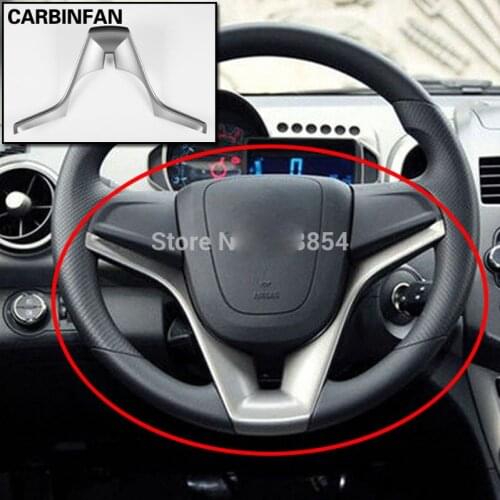 High Quality ABS Chrome Steering wheel cover Steering wheel decoration For Chevy Aveo 2011 2012 2013 2014