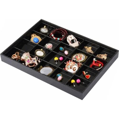 20-Compartments Watch Earrings Jewelry Drawer Organizer Display Tray Storage Box