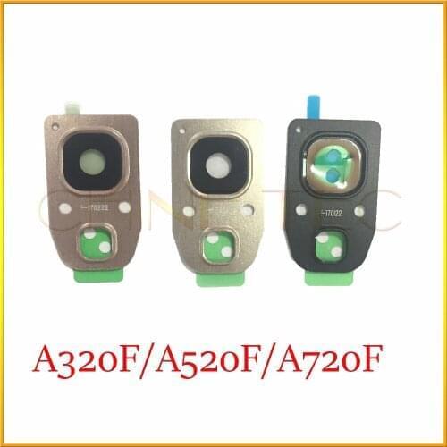 10set original new for Samsung Galaxy A3 A5 A7 2017 A320F A520F A720F Rear Camera Ring Holder Frame Lens Cover+Lens glass