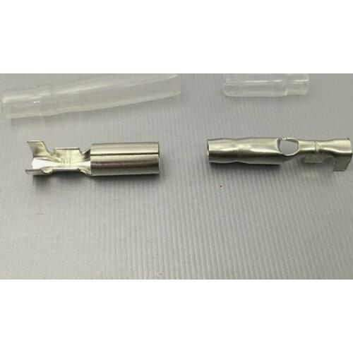 10Pcs Single Hole Plug Spring Bullet Terminal Cold Press Terminal Plug Type Single Hole Terminal 4.5mm Bullet Plug Spring