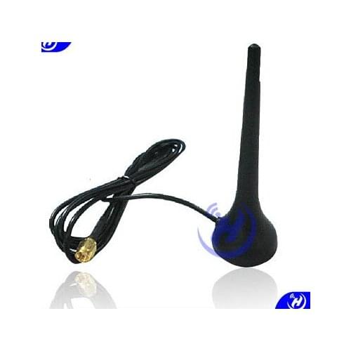 2.4g wifi wireless router magnet mount SMA whip steel 2dBi with 1.5m cable 2400-2500M