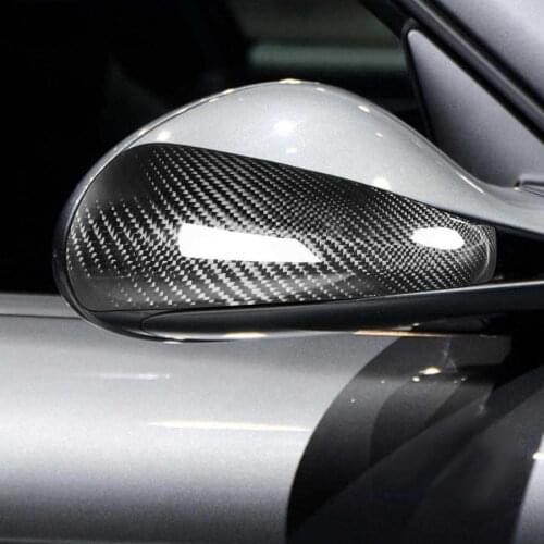 Mirror cover Car Mirror Rearview Mirror Cover Add-On Carbon Fiber Cap Fit for Porsche Boxster/Cayman 997 911 987 car