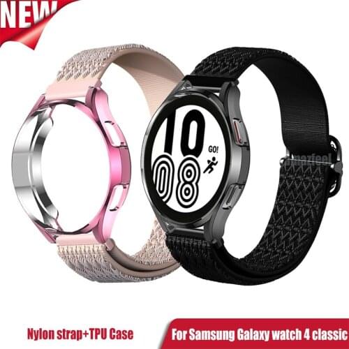 2Pcs Nylon Wristband Case Protector For Samsung Galaxy watch 4 classic strap For Samsung Galaxy watch 4 smart watch Correa