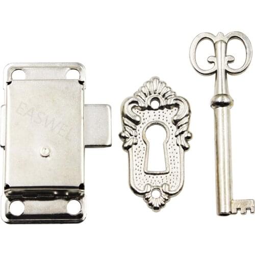 3pcs/set Replacement Antique Vintage Style Bronze Cabinet Door Lock With Key
