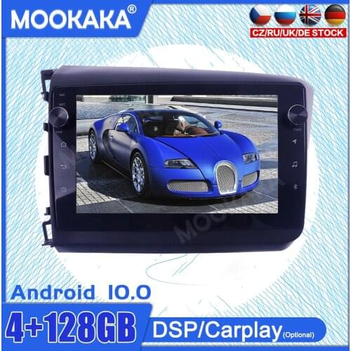 4+128GB Android10 Touch Screen For Honda Civic 2011-2015 GPS IPS Car Multimedia Player Head Unit Audio Radio Navigtion