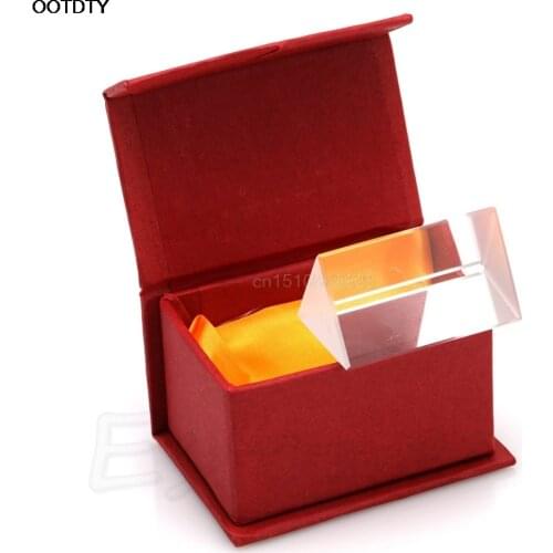 1PC New 5cm Triangular Prism Teaching Optical Glass Triple Physics Light Spectrum M126 hot sale