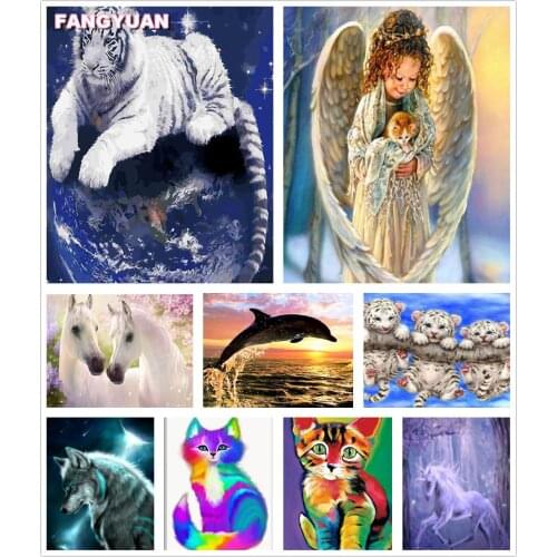5D Diamond Painting Animals Embroidery Diamond Mosaic Sticker Flower Cross Stitch Kits Home Decoration Pattern Diy Handmade Gift