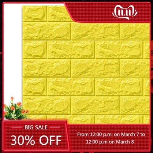 77x70cm 3D Wallpaper Brick Wall Stickers Decor Foam Wall Covering Wall Sticker For Living Room DIY Background
