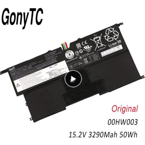 GONYTC 15.2V 50wh 3295mAh 00HW003 SB10F46441 Laptop Battery For Lenovo ThinkPad X1 Carbon Gen3 2015 SB10F46441 SB10F46440