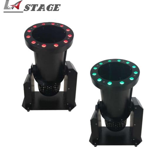 Free Shipping 2pcs/lot 12x3W High Quality Remote Control DMX LED Confetti Blower For Party 1200W Confetti Cannon