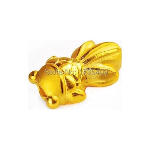 Solid 24K Yellow Gold Bracelet Lucky 999 Gold Fish Knitted Bracelet Baby Gift