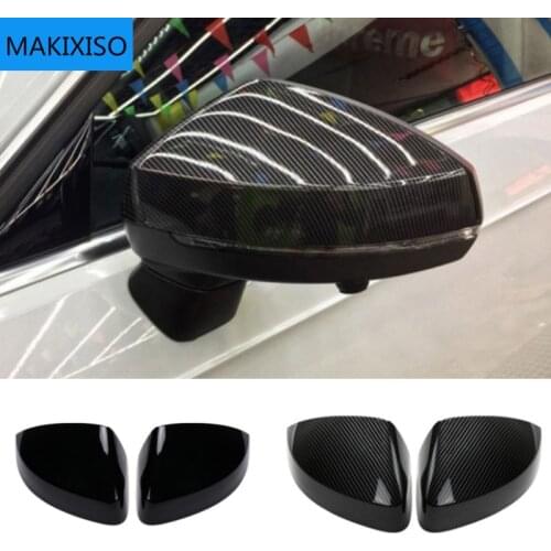 For Audi A3 S3 8V RS3 2013 2014 2015 2016 2017 2018 2019 RearView Mirror Case Cover Carbon fiber pattern or Black Cover