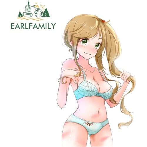 EARLFAMILY 13cm x 9.3cm for Yuru Camp Car Stickers Fashion Decal Refrigerator Car Accessories Motorcycle Bumper Decoration