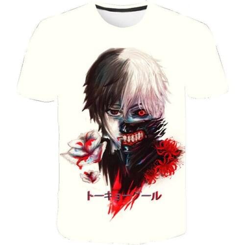 New Summer Tokyo Ghoul 3D Print T-shirt Fashion Streetwear Men Women Children Hip Hop Harajuku T-shirt Cool Tops Tee Clothing