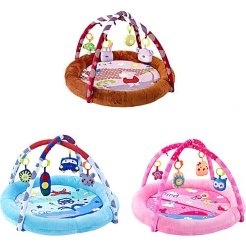Baby Fitness Frame Crawling Mat Soft Game Blanket Parent-child Crawling Grasping Education Toy For Boys And Girls 0-18 Months