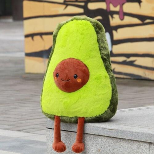 50cm Cute Avocado Stuffed Plush Toy Filled Doll Fruit Cushion Pillow Soft Plush Doll Toy Child Baby Boy and Girl Birthday Gift