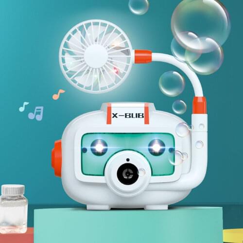 Camera Bubble Blowing Toys with Fan For Kids Automatic Soap Bubble Machine Electric Music Light Summer Children Outdoor Toys