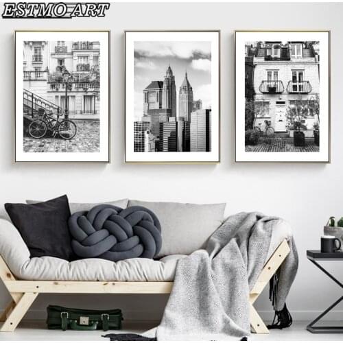 London Bridge Black and White City Building Wall Pictures Canvas Painting Street Scenery Posters Prints Landscape Photo Cuadros