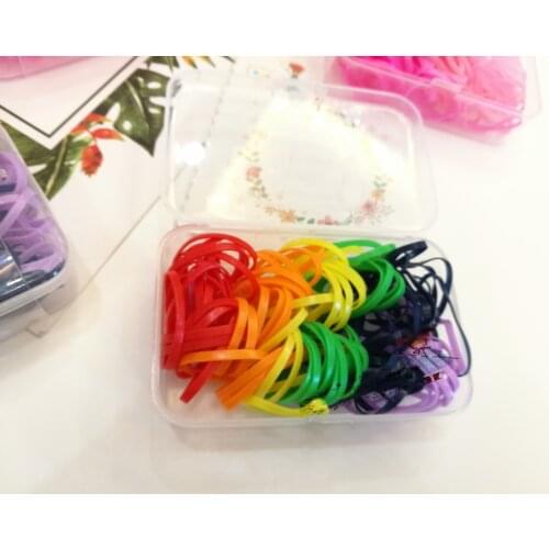 Cute Girls Colorful Ring Disposable Elastic Hair Rubber Bands Accessories