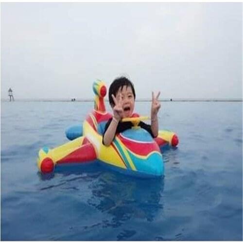 Inflatable Airplane Baby Kids Toddler Infant Swimming Pool Float Seat Bathing Pool Ring Toy Party Decoration