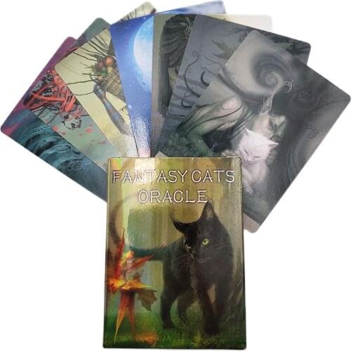 Fantasy Cats Oracle Cards Friends Party Board Game Divination Fate Gameplay 23 Card Family Entertainment Table Game
