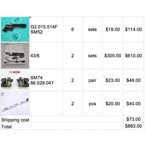 Printing parts to Bolivia by fast shipping UPS