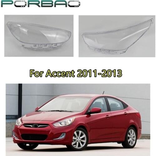 Headlight Glass Lens For Accent 2011-2013Transparent Headlight Clear Auto-Shell Replacement DIY