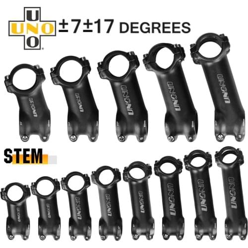 UNO Bicycle Stem Mountain Road Bike Stem Ultralight Stem 31.8mm Handlebar Stem 7/ 17 degree Stem 60-130mm Bike Stem mtb Parts