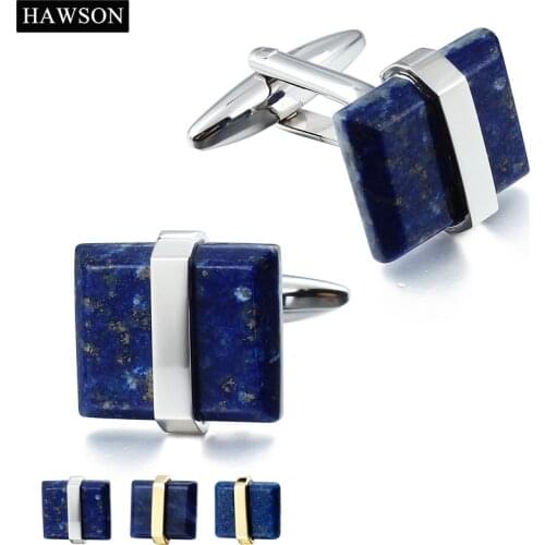3 Colors High Quality Mens Jewelry Shirt Cuff link Best Selling Nature Stone CuffLinks Wedding Dress for Groomsmen
