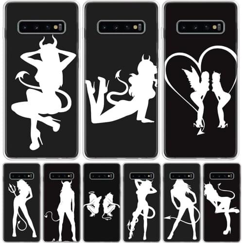 Angel And Devil Woman Cover Phone Case For Samsung Galaxy S10 S20 Ultra Note 10 9 8 S9 S8 J4 J6 J8 + Lite Plus Pro S7 Coque