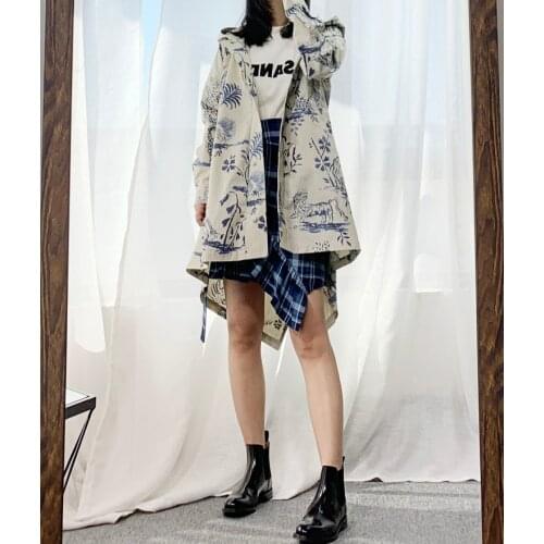 2020 Spring and Summer jacket Women Trench Design Womens Hooded Trench Coats