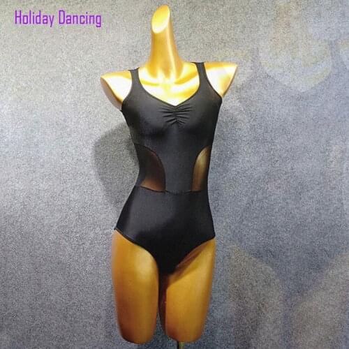 Sexy Sleeveless Bare Back Design Women Latin Dance Bodysuit Latin Dancing Tops Practise Tango Chacha Dancing Performamnce BY320