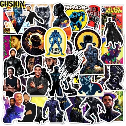 10/30/50PCS Marvel Black Panther Stickers Disney Waterproof Laptop Guitar Skateboard Luggage Motorcycle DIY Sticker Kids Toys