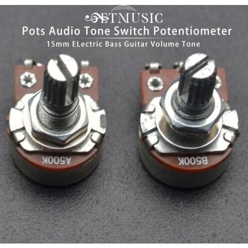 15MM Guitar Switch Knob A500K B500K Guitar Control Pot Potentiometer Volume Potentiometers Guitar Part